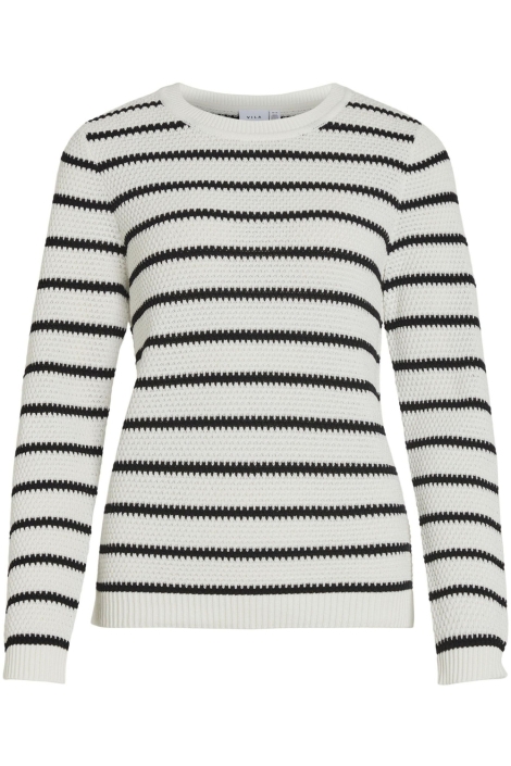 Vila vidalo o-neck l/s stripe knit top-